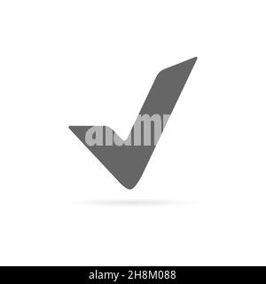 Check mark symbol, vector isolated on white background Stock Vector