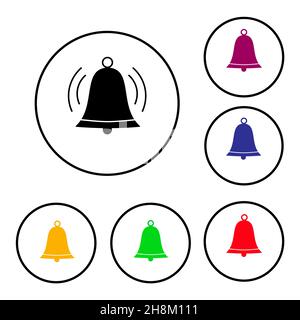 Colorful bells, vector image isolated on white background Stock Vector