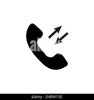 phone icon incoming outgoing call, vector sign Stock Vector