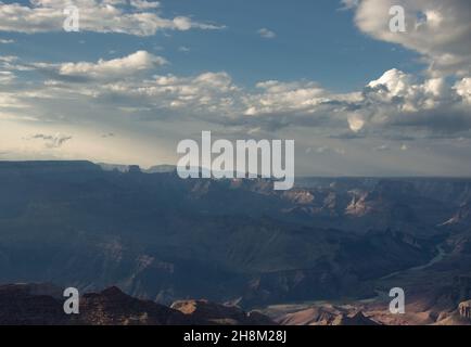 Landscape photo on crack Grand Canyon, cloudy skies of Grand Canyon National Park, Arizona, USA Stock Photo