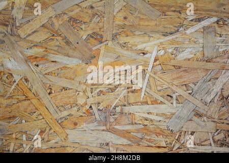 OSB sheet texture. Oriented Strand Board background. Sterling board texture. Stock Photo