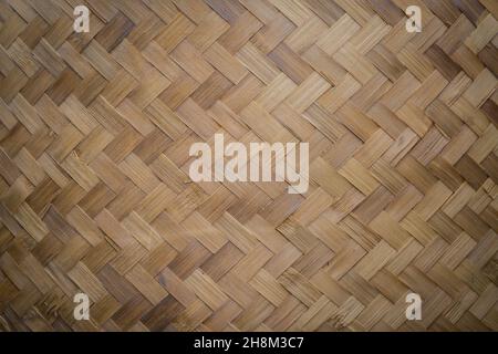 Bamboo grass woven flat mat natural bamboo background Stock Photo