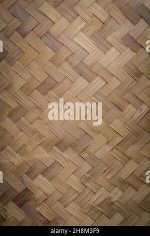 Bamboo grass woven flat mat natural bamboo background Stock Photo