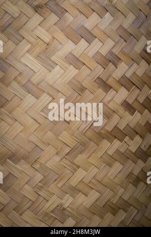 Bamboo grass woven flat mat natural bamboo background Stock Photo