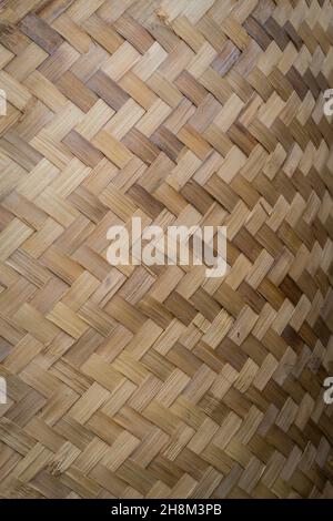 Bamboo grass woven flat mat natural bamboo background Stock Photo