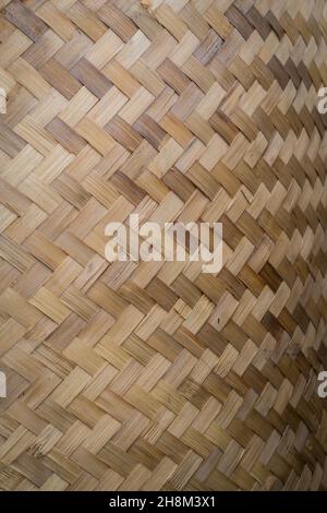 Bamboo grass woven flat mat natural bamboo background Stock Photo
