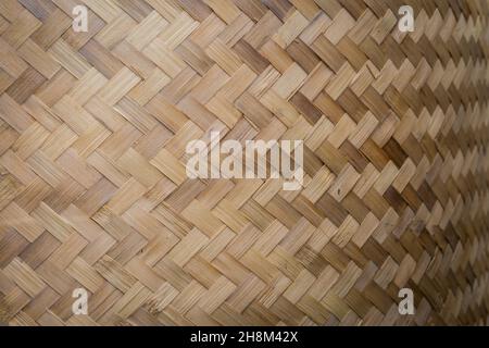 Bamboo grass woven flat mat natural bamboo background Stock Photo