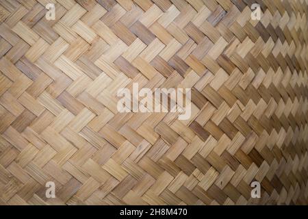 Bamboo grass woven flat mat natural bamboo background Stock Photo