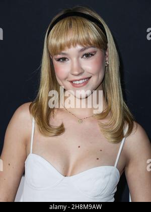 Los Angeles, United States. 30th Nov, 2021. LOS ANGELES, CALIFORNIA, USA - NOVEMBER 30: Actress Sadie Stanley arrives at the Los Angeles Premiere Of Netflix's 'The Unforgivable' held at the Directors Guild of America Theater on November 30, 2021 in Los Angeles, California, United States. (Photo by Xavier Collin/Image Press Agency/Sipa USA) Credit: Sipa USA/Alamy Live News Stock Photo