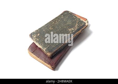 Old books isolated on white Stock Photo