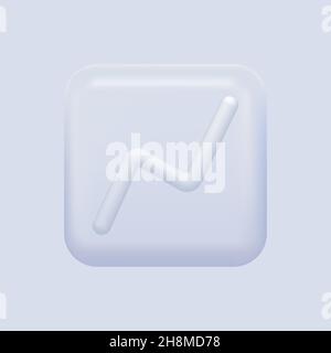 Line Graph White Isolated Icon. Vector illustration Stock Vector