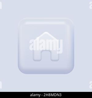 White Simple Home Icon. Vector illustration Stock Vector