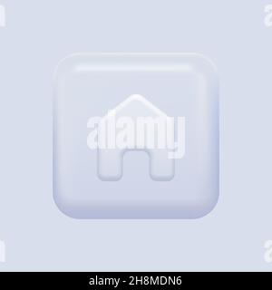 White Simple Home Icon. Vector illustration Stock Vector