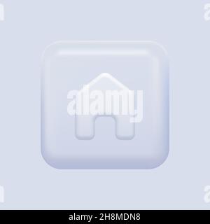 White Simple Home Icon. Vector illustration Stock Vector