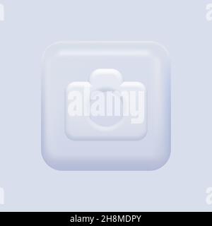 White Camera Icon. Isolated Element. Vector illustration Stock Vector