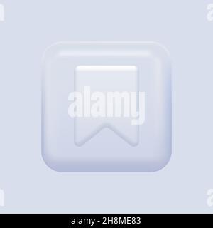 Bookmark Icon. White Isolated Object. Vector illustration Stock Vector