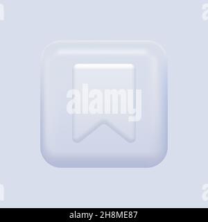 Bookmark Icon. White Isolated Object. Vector illustration Stock Vector