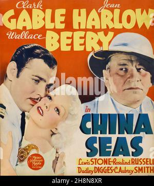 CLARK GABLE, WALLACE BEERY and JEAN HARLOW in CHINA SEAS (1935), directed by TAY GARNETT. Credit: M.G.M. / Album Stock Photo