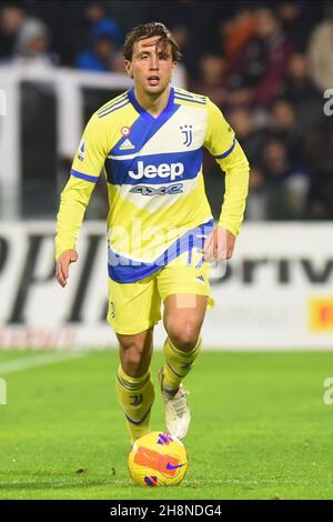 Salerno, Italy. 30th Nov, 2021. Luca Pellegrini in action the Serie A between US. Salernitana 1919 - Juventus FC. at Stadio Arechi Final score: 0-2 (Photo by Agostino Gemito/Pacific Press) Credit: Pacific Press Media Production Corp./Alamy Live News Stock Photo