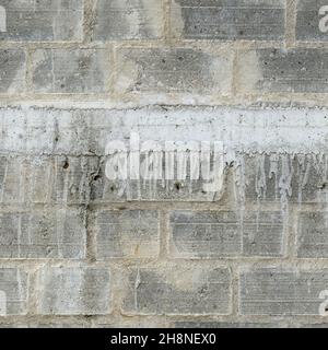 Texture grey brick wall with cement, with high detail, background high quality Stock Photo