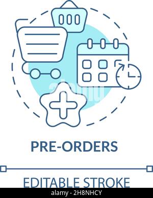 Pre-orders marketing concept icon Stock Vector