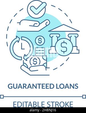 Guaranteed loans for business concept icon Stock Vector