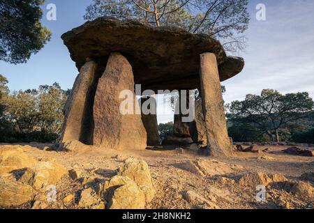 Pedra gentil, dolmen in Catalonia Stock Photo