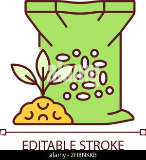 Granular fertilizer RGB color icon Stock Vector