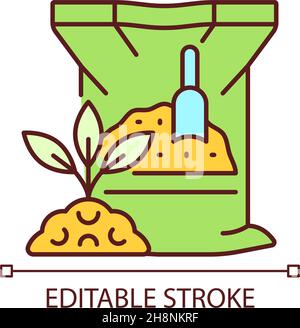Dry fertilizer RGB color icon Stock Vector
