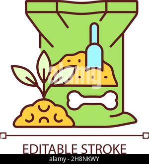Bone meal RGB color icon Stock Vector
