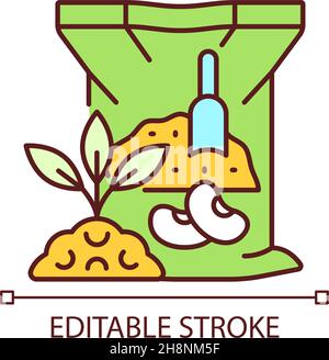 Soybean meal RGB color icon Stock Vector