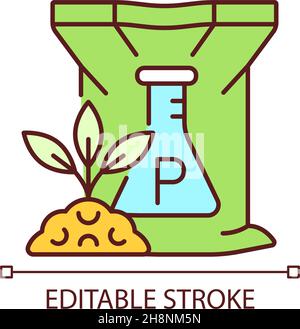 Phosphorus fertilizer RGB color icon Stock Vector