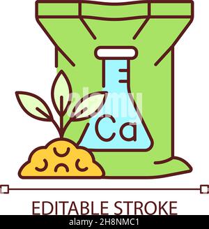 Calcium fertilizers RGB color icon Stock Vector