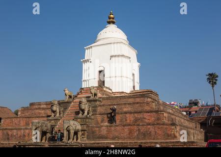 The Fasidega Hindu Temple in Durbar Square in the medieval Newar city of Bhaktapur, Nepal Stock Photo