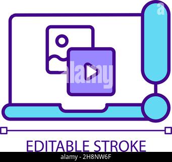 Personal information limitation on internet sources RGB color icon Stock Vector
