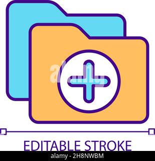 Data backup to save information RGB color icon Stock Vector