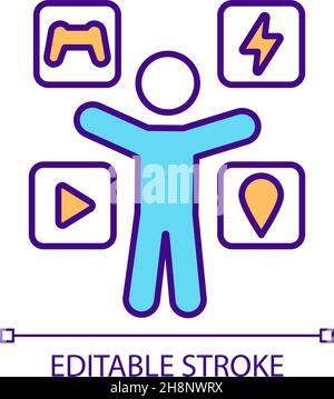 Content filters for children in internet RGB color icon Stock Vector