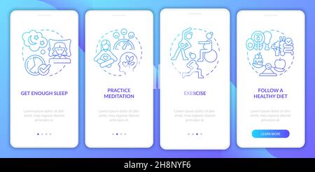 Improving mental health during pregnancy onboarding mobile app page screen Stock Vector