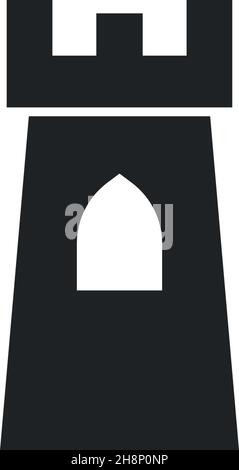 Castle logo icon design vector ilustration template Stock Vector