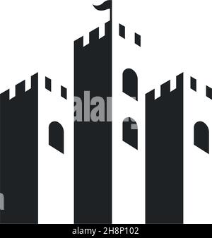 Castle logo icon design vector ilustration template Stock Vector