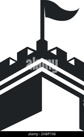 Castle logo icon design vector ilustration template Stock Vector