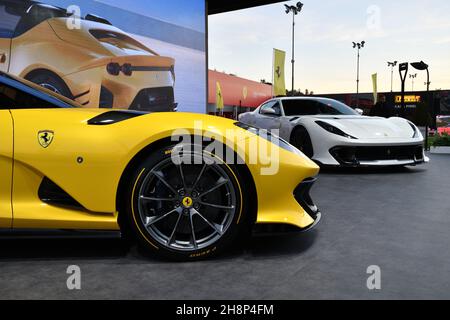 Scarperia, Mugello - 19 November 2021: Ferrari 812 Competizione on display during Finali Mondiali Ferrari 2021 at Mugello Circuit in Italy. Stock Photo