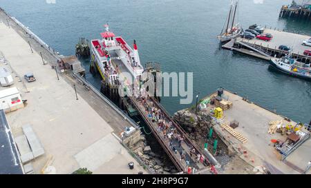 Machigonne II Ferry to Peaks Island, Portland, Maine, USA Stock Photo