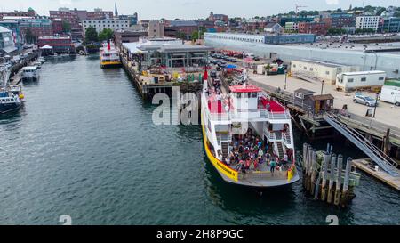 Machigonne II Ferry to Peaks Island, Portland, Maine, USA Stock Photo