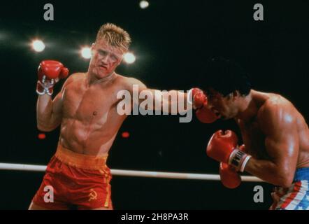Sylvester Stallone, Dolph Lundgren, 'Rocky IV' (1985). Photo credit: United Artists / The Hollywood Archive