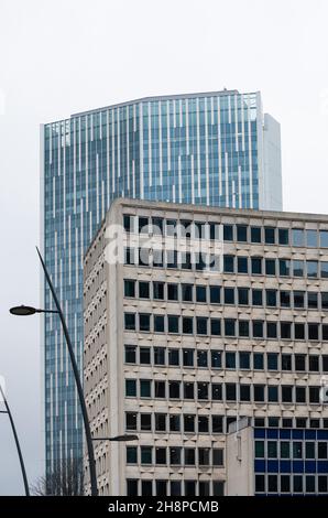 Saint-Josse, Brussels Capital Region, Belgium- 11 26 2021: European commission and administrative offices Stock Photo