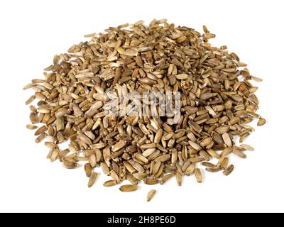 Dried Pickled Thistle Seeds - Bitter Substance isolated on white Background Stock Photo