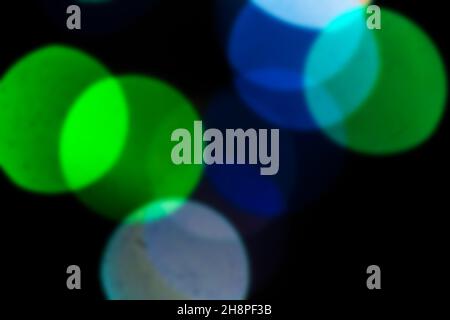 Blurred colorful christmas lights for holiday decoration photo Stock Photo