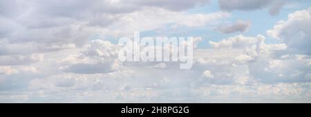 White dramatic cloud in the blue sky large and wide panoramic view Stock Photo