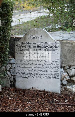 Grave of Sally Buckley at Alameda Gardens in Gibraltar Stock Photo